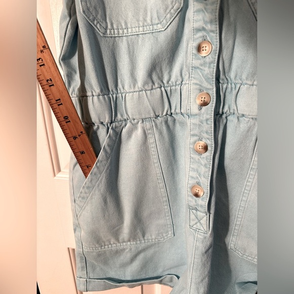 NWT SHOW ME YOUR MUMU | Revolve | XL Cannon Romper Spring Blue Denim Cotton NICE - Picture 15 of 16